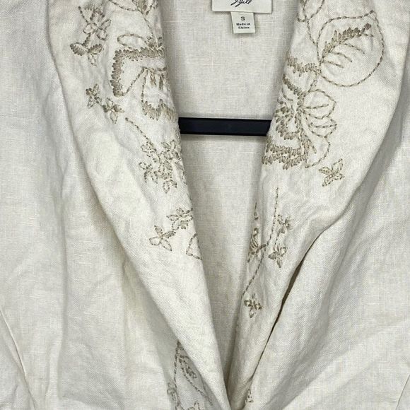 J. Jill Linen Embroidered Blazer - Picture 8 of 9